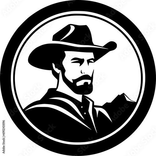Western | Black and White Vector illustration