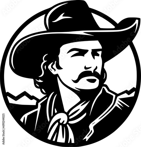 Western | Black and White Vector illustration