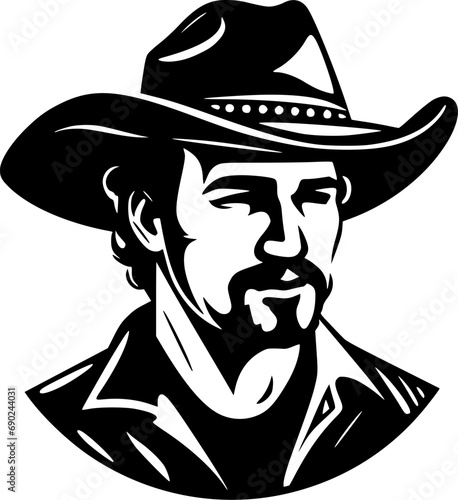 Western - Minimalist and Flat Logo - Vector illustration