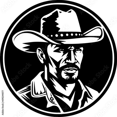 Western | Minimalist and Simple Silhouette - Vector illustration