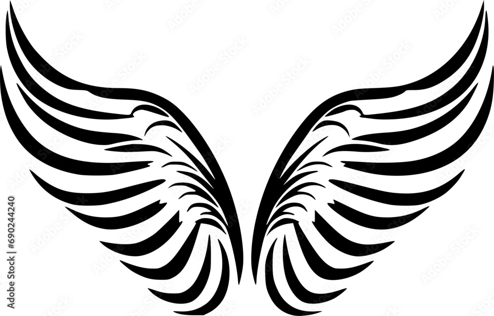Obraz premium Wings - High Quality Vector Logo - Vector illustration ideal for T-shirt graphic