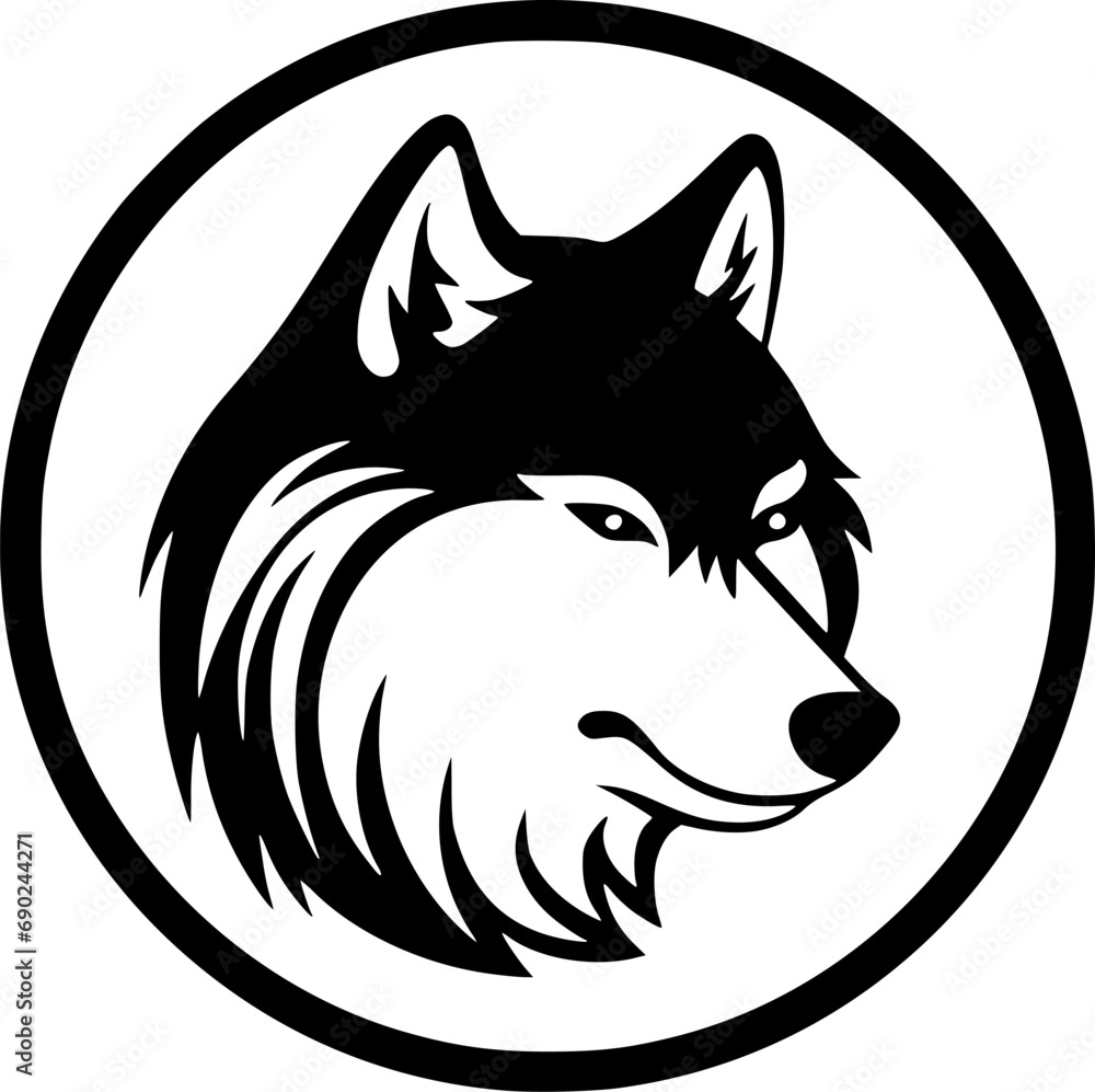 Wolf - Minimalist and Flat Logo - Vector illustration Wolf - Minimalist and Flat Logo - Vector illustration