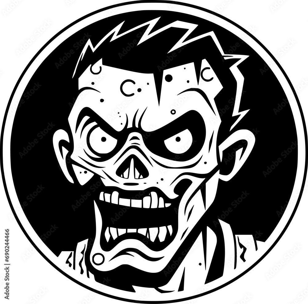 Fototapeta premium Zombie - High Quality Vector Logo - Vector illustration ideal for T-shirt graphic