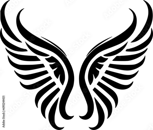 Angel Wings | Minimalist and Simple Silhouette - Vector illustration