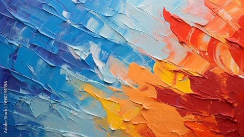 abstract symphony of colors, in the style of rich thick impasto painting, visionary abstract painting, 16:9 photo