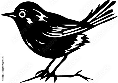 Bird | Black and White Vector illustration