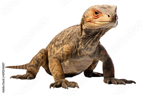 Komodo isolated. Waran isolated. realistic Dragon isolated. lizzard isolated on transparent photo