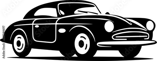 Car | Black and White Vector illustration