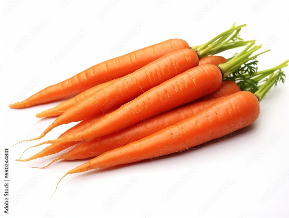 Carrots isolated on white background Carrots isolated on white background