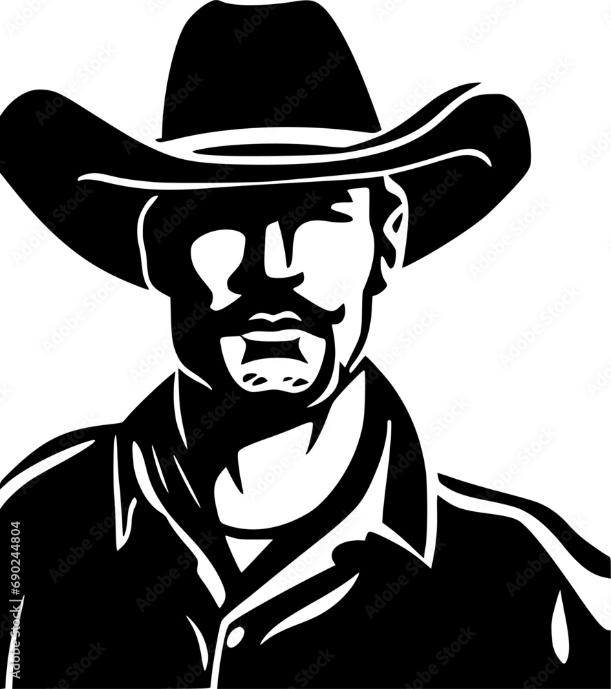 Cowboy | Minimalist and Simple Silhouette - Vector illustration Cowboy | Minimalist and Simple Silhouette - Vector illustration
