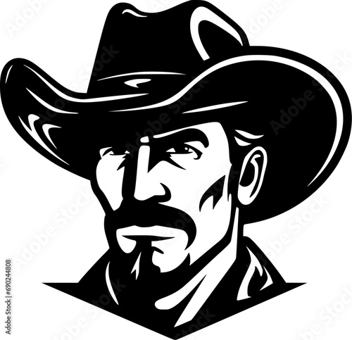 Cowboy - High Quality Vector Logo - Vector illustration ideal for T-shirt graphic