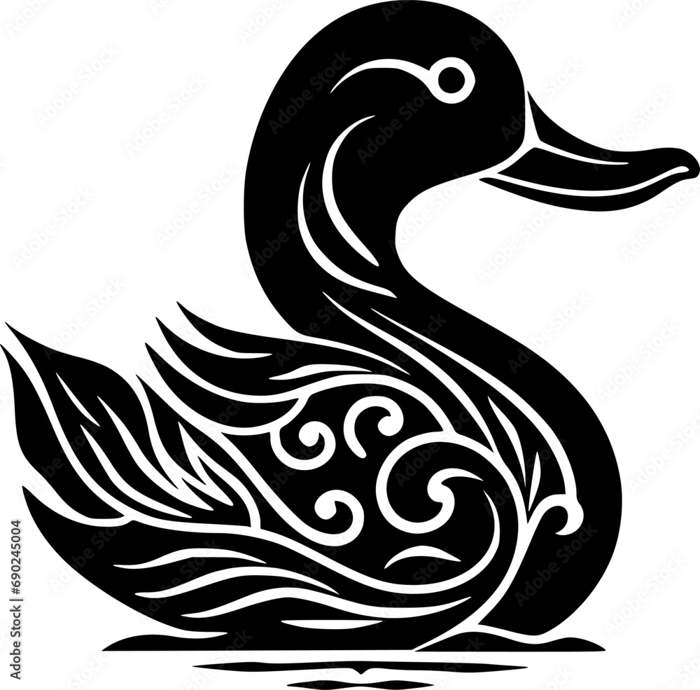 Fototapeta premium Duck - Minimalist and Flat Logo - Vector illustration