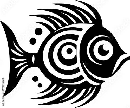 Fish | Black and White Vector illustration