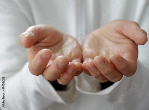 praying to god with hands together woman praying with white background with people stock image stock photo