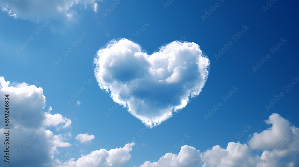 Heart Shaped Cloud. Love is in the air Heart Shaped Cloud. Love is in the air