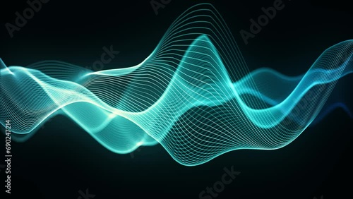 青の波。抽象的なテクノロジーの背景 photo