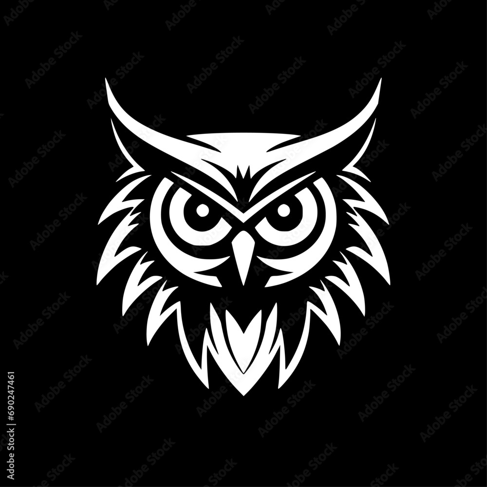 Fototapeta premium Owl - Minimalist and Flat Logo - Vector illustration