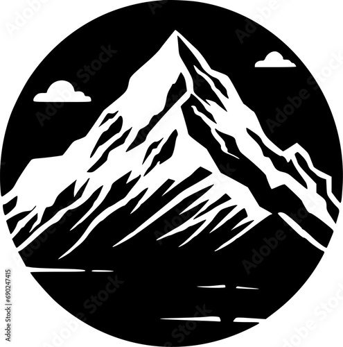Mountain - Minimalist and Flat Logo - Vector illustration