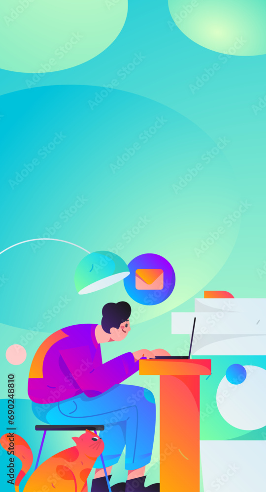 Home indoor character scene flat vector concept operation hand drawn illustration
Home indoor character scene flat vector concept operation hand drawn illustration