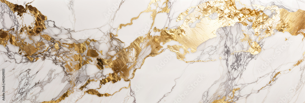 Obraz premium Premium luxury white and gold marble background, golden gilded majestic banner, hd