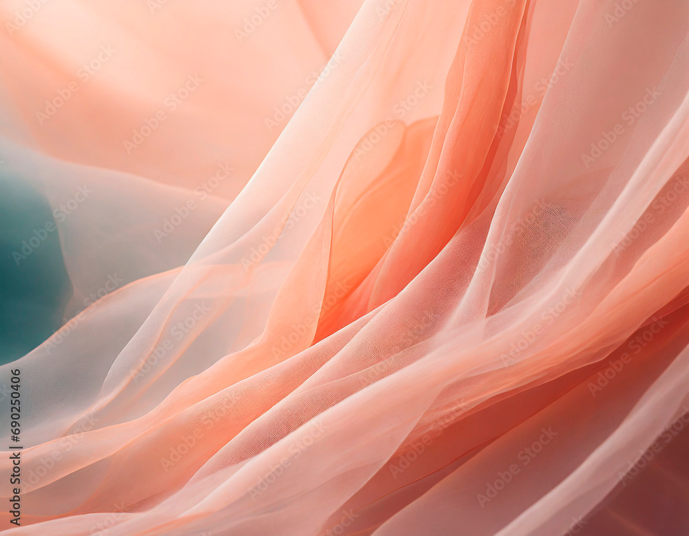 Fototapeta premium Color of the year 2024: Peach fuzz, a delicate and soft peach shade. For use in fashion, graphic design and multimedia design. A hue that echoes our innate desire for closeness and connection.