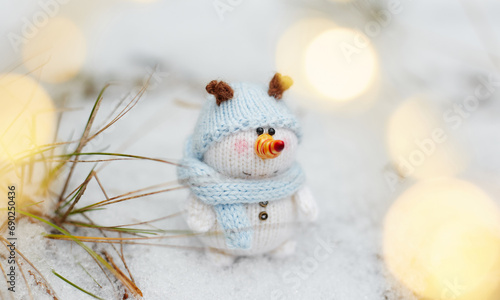 toy snowman and christmas tree © Александр Плисик