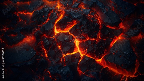 Lava photorealistic background. Capturing the Fiery Essence. Hot  burned.