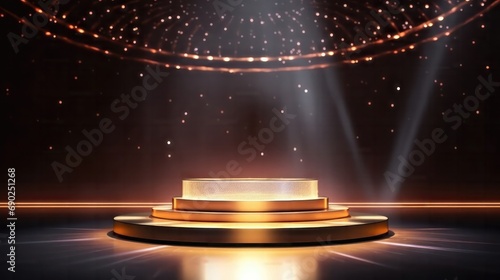 Stage podium with lighting Stage Podium Scene 