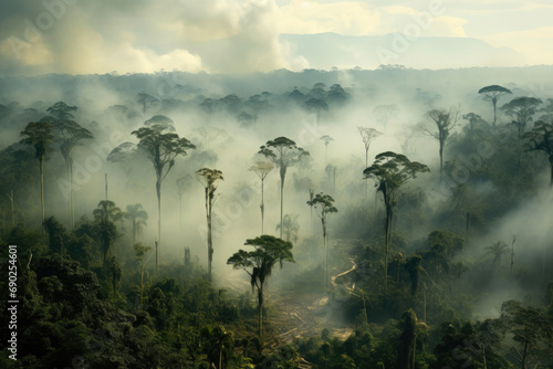 Eco-Tragedy: Ravaged Rainforest Wasteland