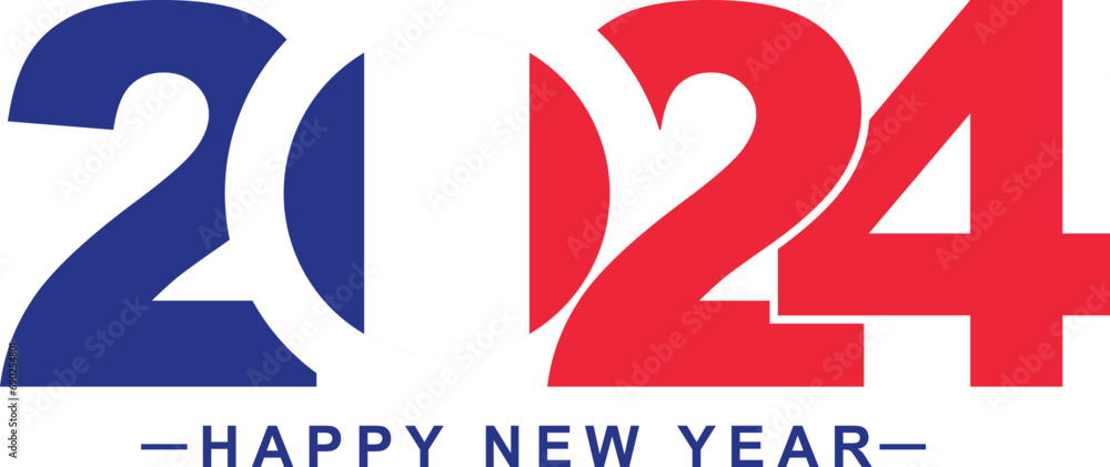 New Year 2024 France Flag Symbol, 2024 Happy New Year France Logo Text Design FR, It Can Use The Calendar, T shirt Design, Wish Card, Poster, Banner, Print and Digital Media, 2024 Vector New Year 2024 France Flag Symbol, 2024 Happy New Year France Logo Text Design FR, It Can Use The Calendar, T shirt Design, Wish Card, Poster, Banner, Print and Digital Media, 2024 Vector