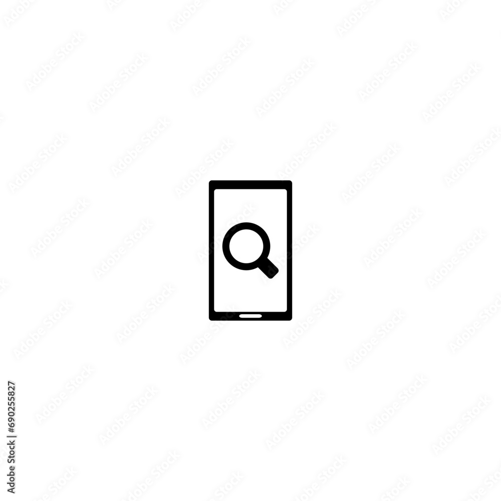 Search device icon design for web icon, logo, sign, symbol isolated on white background Search device icon design for web icon, logo, sign, symbol isolated on white background