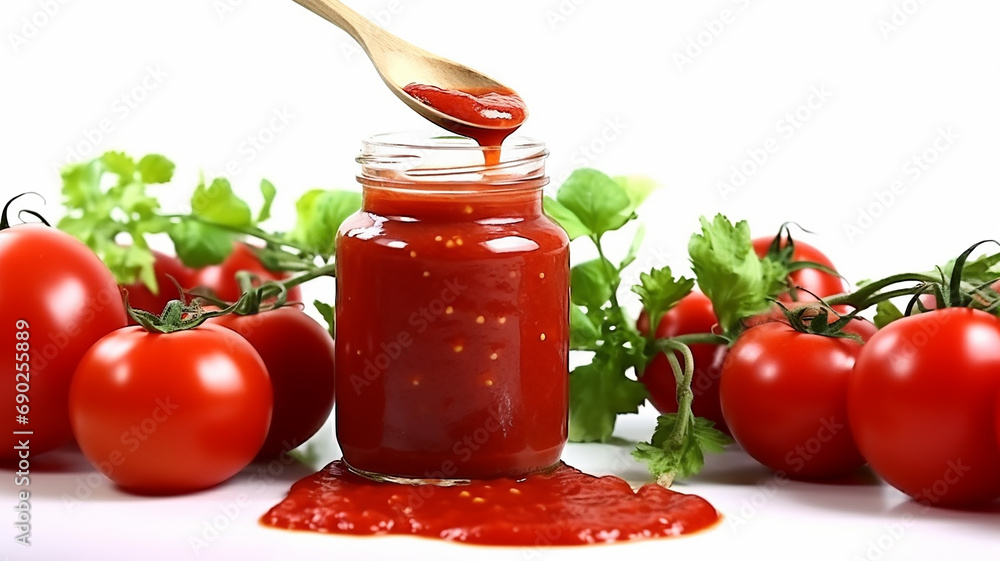 Tomato sauce is made from good tomatoes. It has a delicious, rich