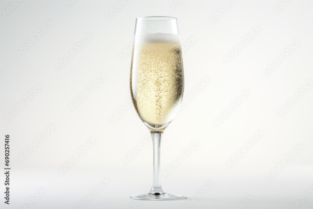 A close-up view of a glass of champagne. Perfect for celebrating special occasions or toasting to success