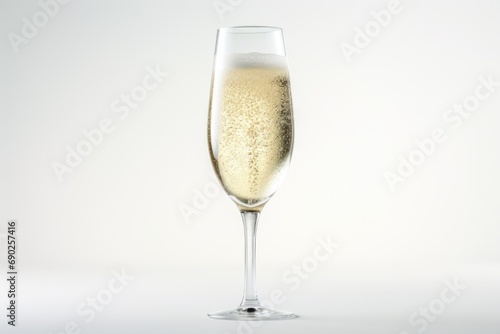 A close-up view of a glass of champagne. Perfect for celebrating special occasions or toasting to success