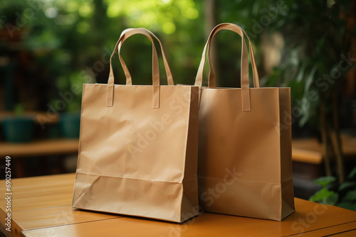 Sustainable Shopping Recycling bags - Ai generated - Generative Ai	