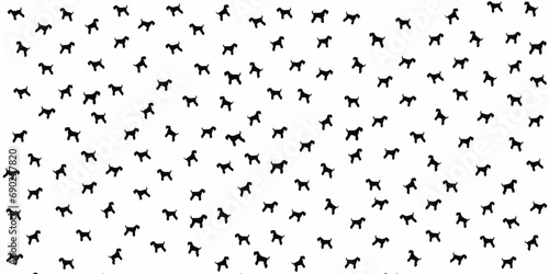 vector miniature schnauzer background 