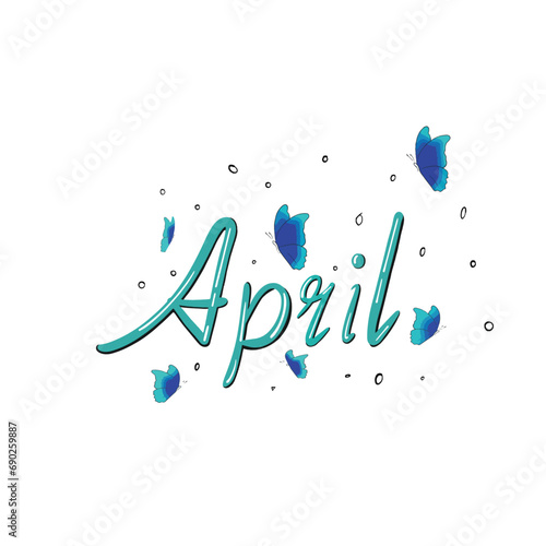 April art lettering illustration