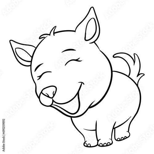 Cute animal illustration on isolated white background  cool for stickers  logos  t-shirts  coloring books  etc.