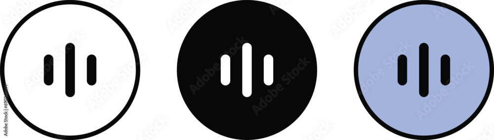 Music wave lined, isolated and colored version icon. Vector illustrations Music wave lined, isolated and colored version icon. Vector illustrations