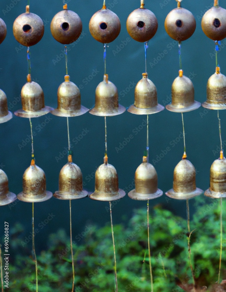 Obraz premium golden bell on a wall