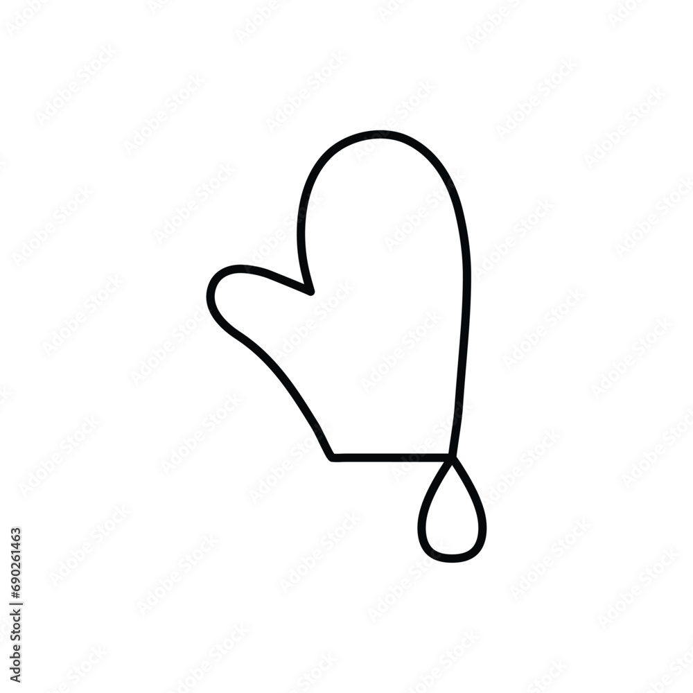 kitchen gloves icon vector glove for cook icon kitchen gloves icon vector glove for cook icon