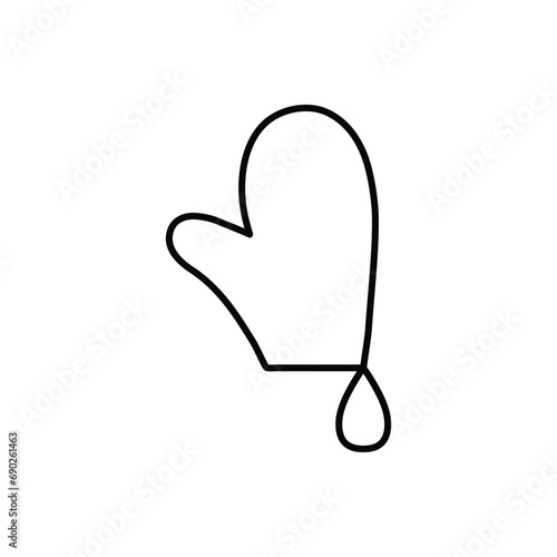 kitchen gloves icon vector glove for cook icon 