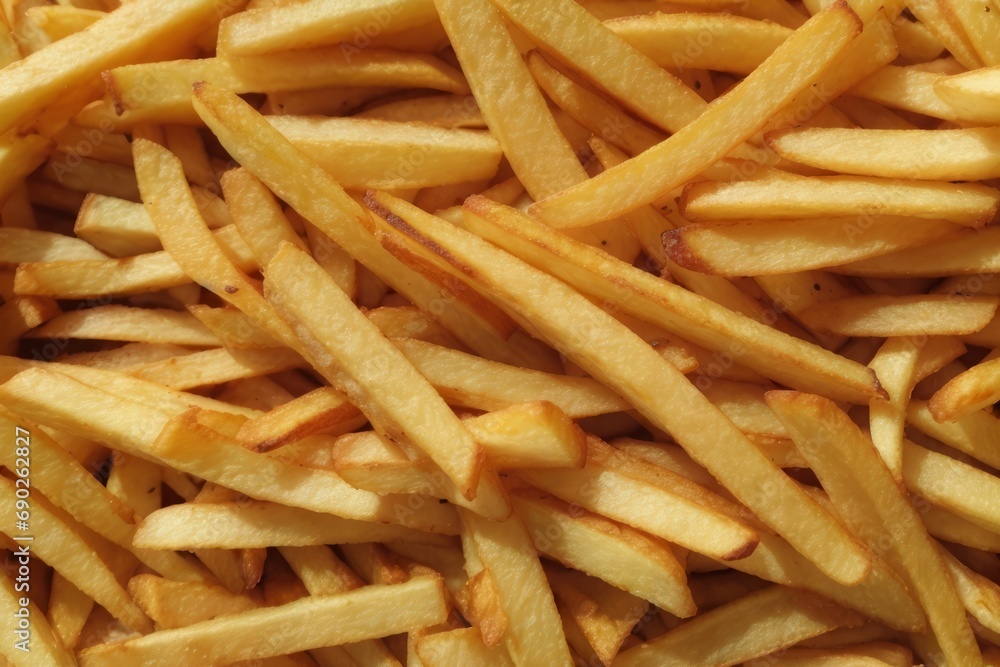 Close-up texture with freshly cooked French fries. Fast food background. Close-up texture with freshly cooked French fries. Fast food background.
