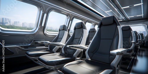 High-speed rail interior seats