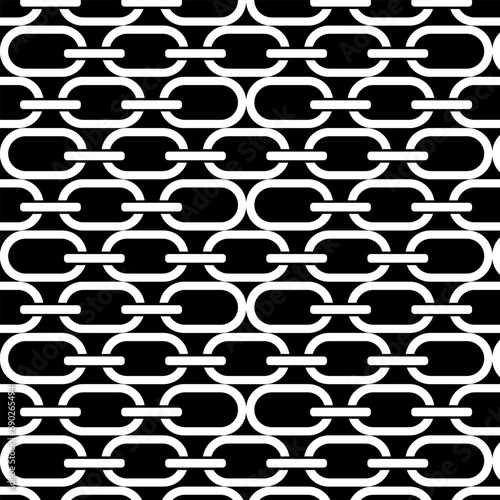 Chains pattern graphic silhouette, vector simple illustration.