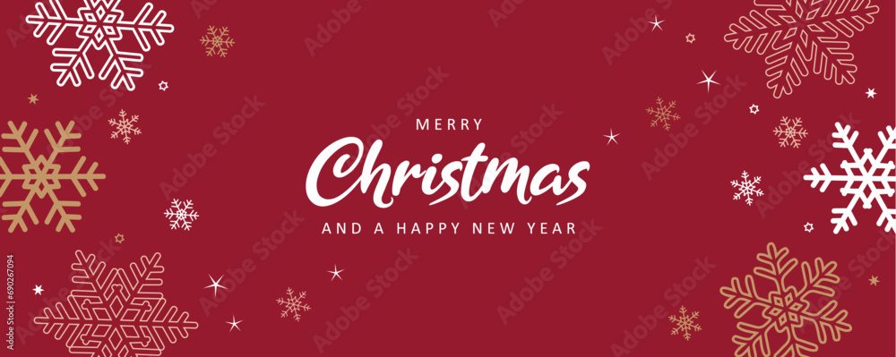 christmas greeting card with snowflakes vector illustration