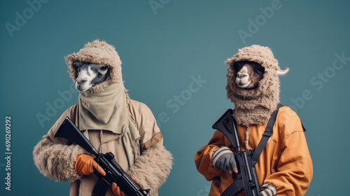 Covert Critters: Animals in Terrorist Outfits for Striking Advertisements