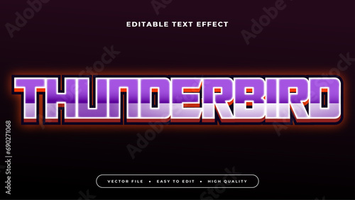 Red black and purple violet thunderbird 3d editable text effect - font style. Esport text effect