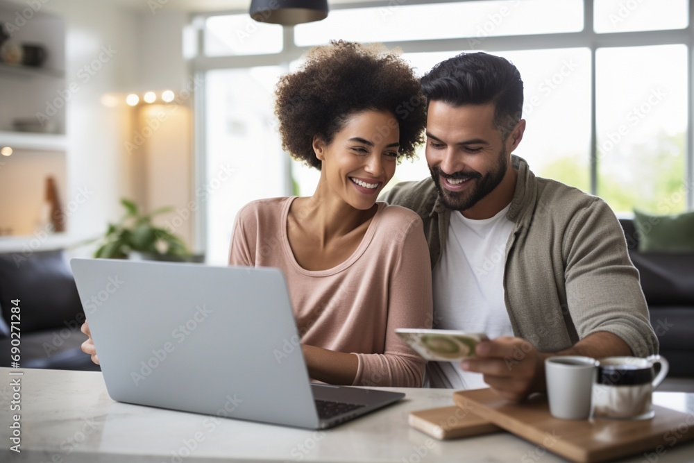 A Couple Working Together on a Laptop A Couple Working Together on a Laptop