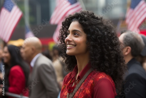 A Woman Leading a Captivated Crowd